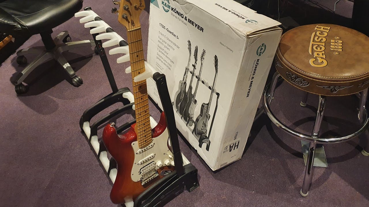 Best Guitar Stand new for 2023 Konig & Meyer Guardian 5 17525 Multiple Guitars Unboxing Video Review
