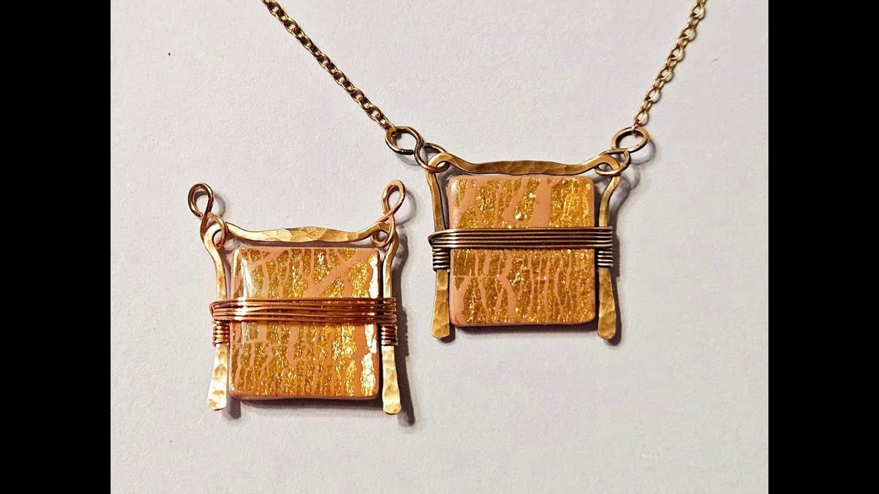 Hammered Bead Frame Pendant