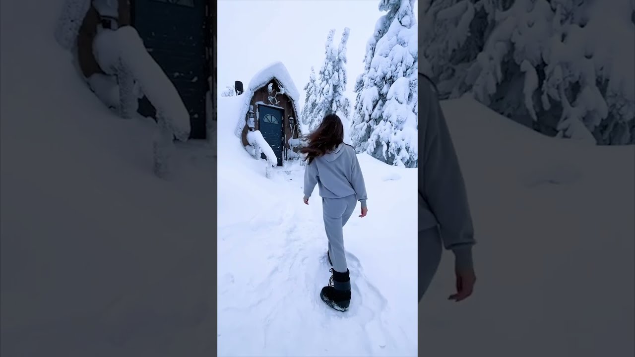 Cozy Lil Finland Snow House ❄❄  #shorts #snow #beautiful #nature #relaxing #peaceful #finland