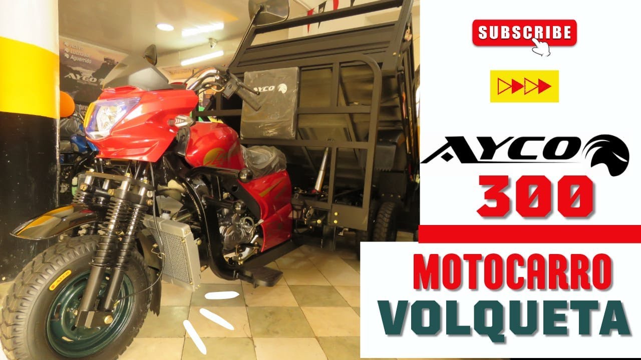 🔴AYCO 300 MOTO VOLQUETA 1TONELADA/Ficha técnica/Precio/Descripción general 