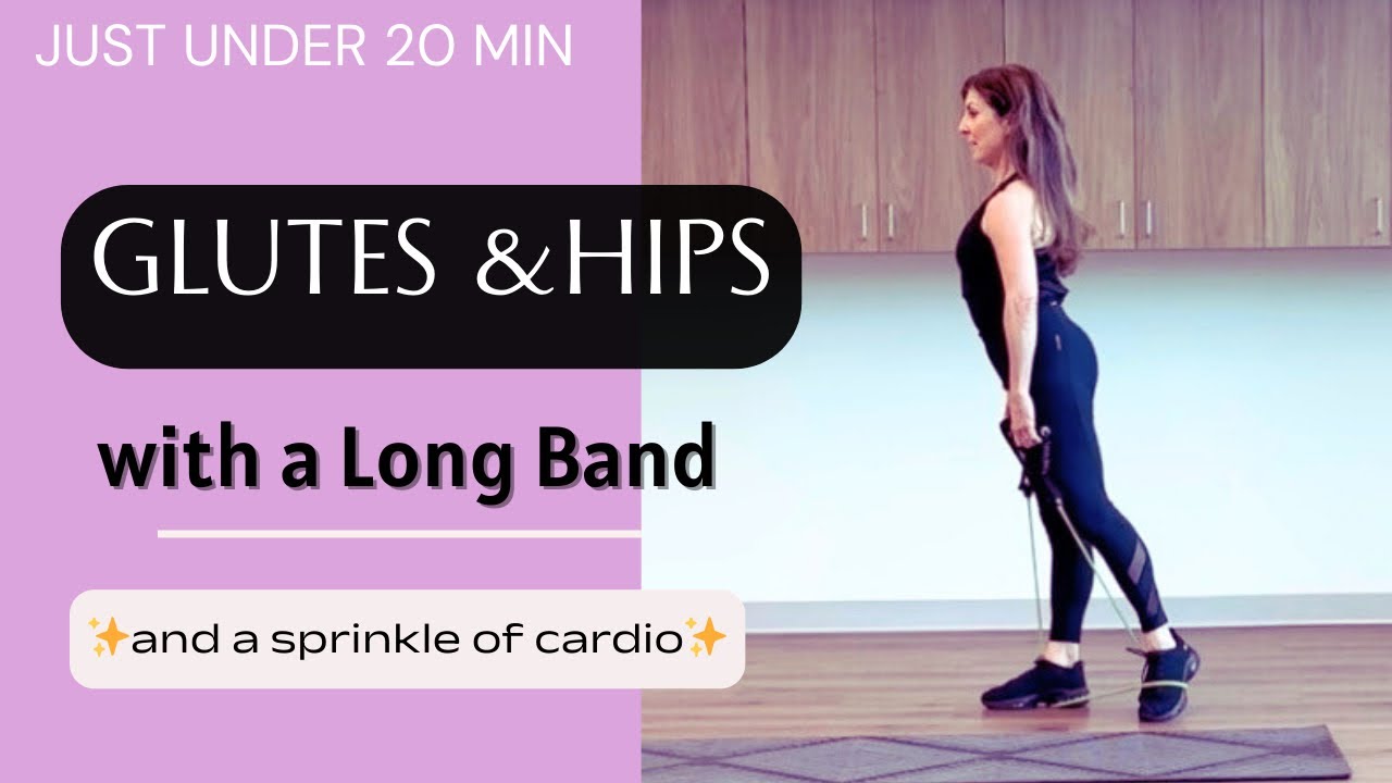 LOWER BODY BURN: Glutes & Hips🔥 | w/ a Long Band + a bit of cardio! 😅 | #resistancebands #lowerbody 