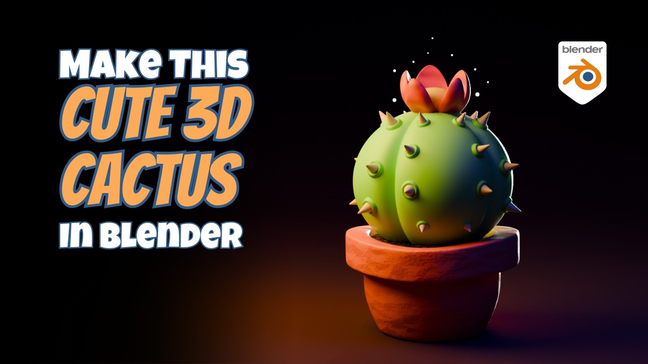 Easy Stylized Cactus in Blender | Beginner 3D Modeling & Texturing Tutorial