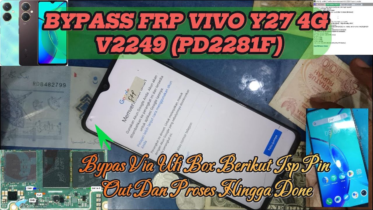 Bypass Frp VIVO Y27 4G V2249 (PD2281F) Dan Isp Pin Outnya Via UFI BOX