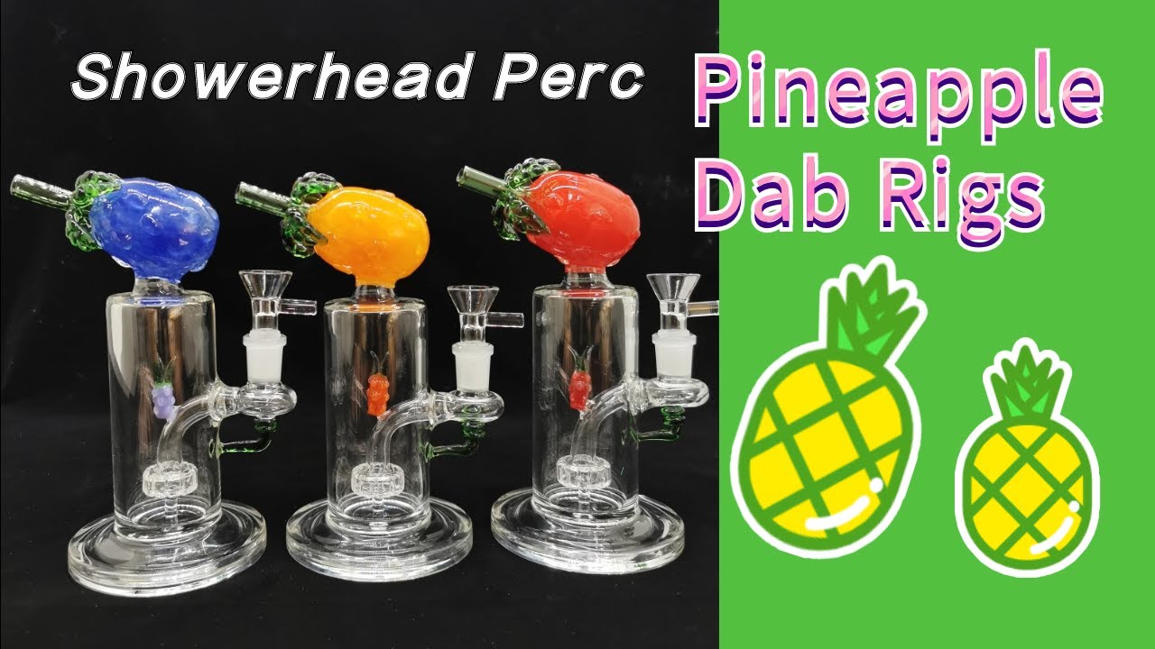 New Heady Showerhead Perc Pineapple Fruit Shaped Glass Bongs Dab Oil Rigs ShareBongs Product Review
