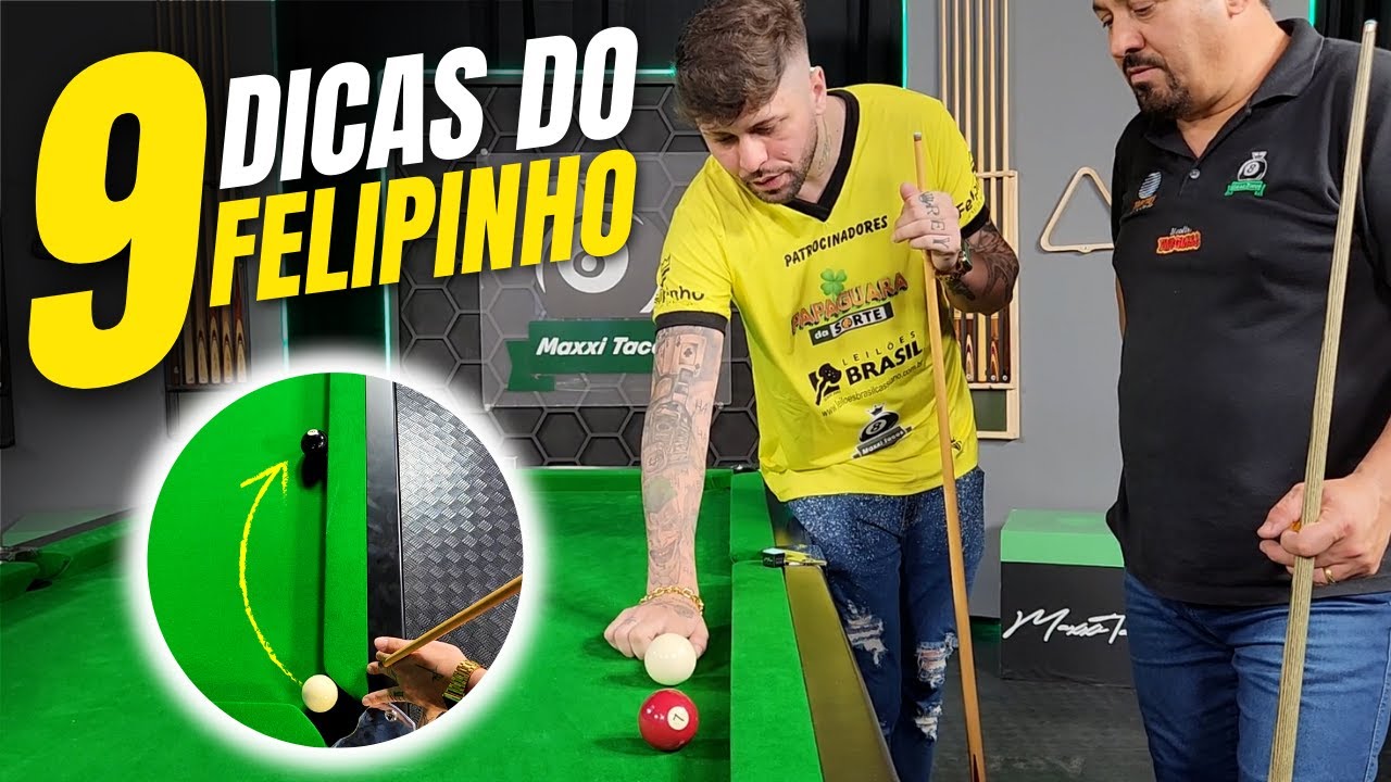 9 dicas do Felipinho o Rei da Puxadinha pra melhorar seu jogo 🔥🎱