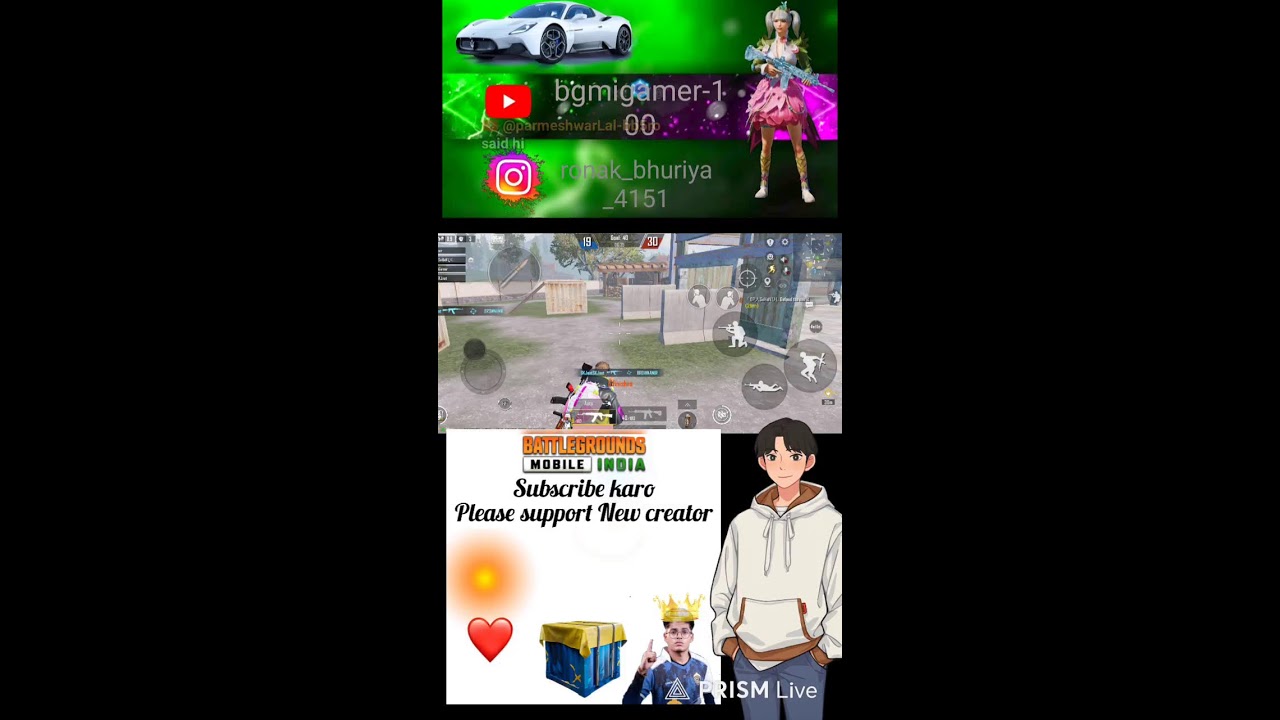 Live streaming of bgmi gamer