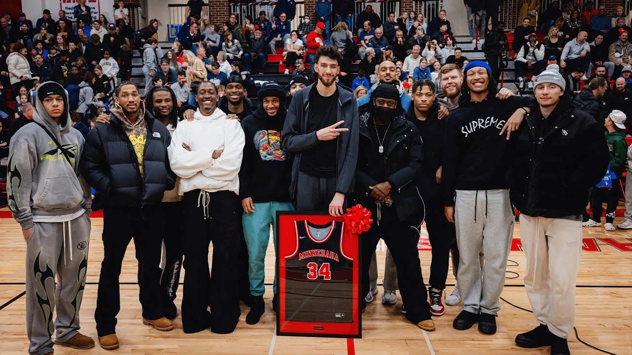 Chet Holmgren Gets High School Jersey Retired at Minnehaha Academy | OKC Thunder