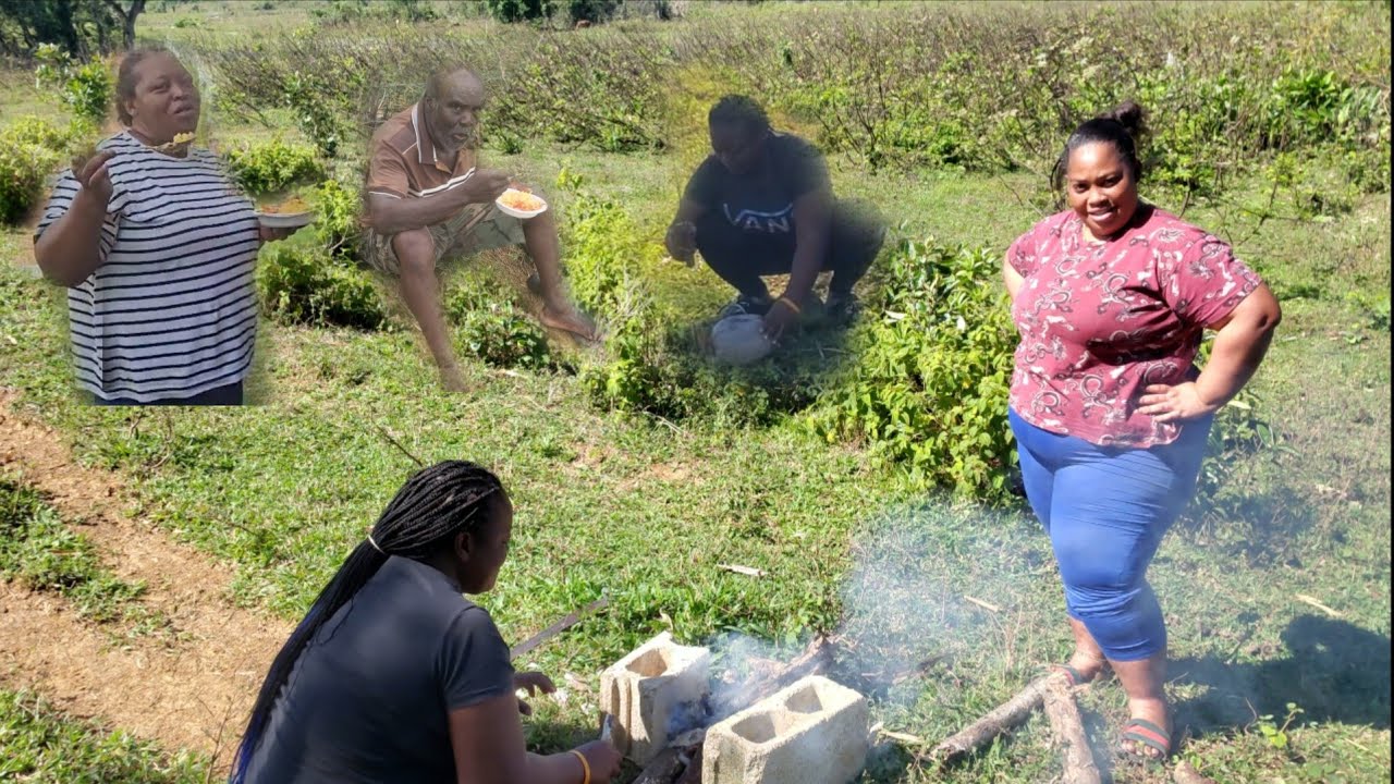 My loving people come with me to cook tun turn cornmeal and saltfish come along 🤤