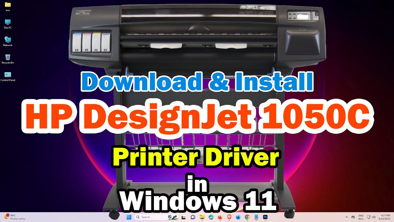 How to Download & Install HP DesignJet 1050c Printer Driver in Windows 11