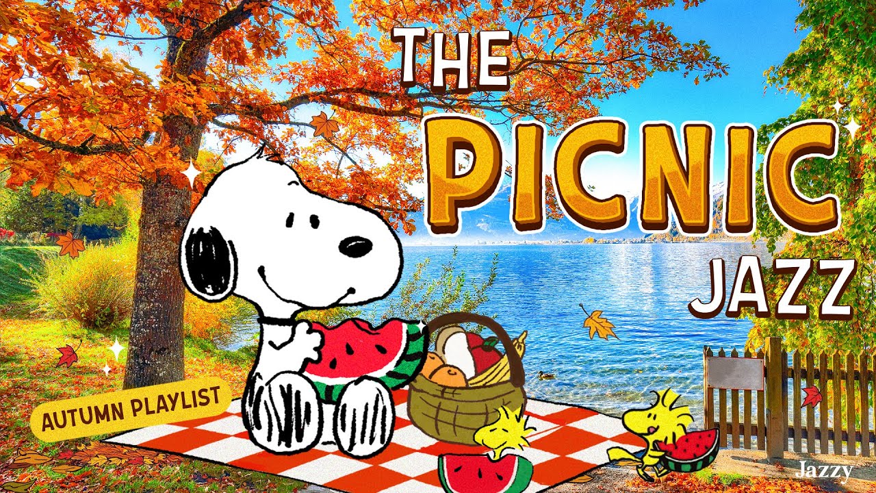 Autumn Picnic with Snoopy 🍁| Smooth Jazz for a Peaceful Morning by Jazzy