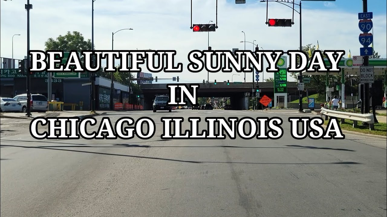 EP57- Beautiful sunny day in CHICAGO ILLINOIS USA. RideAndDriveBax. Austin/Diversey/California.