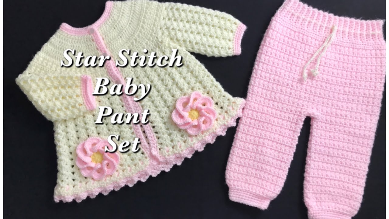 Crochet Baby pants, Crochet leggings, Crochet trousers for girls from 3-6 months LEFT HANDED VERSION