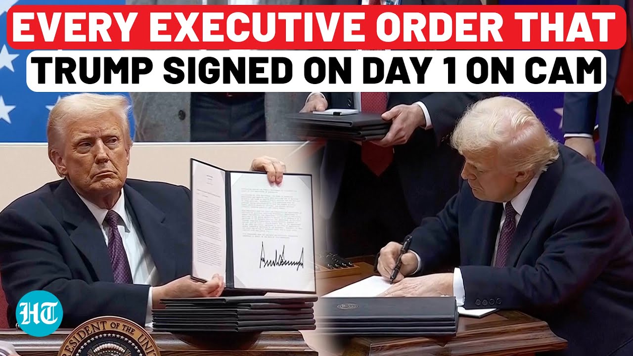 Trump Signs Record-Breaking Executive Orders On Day 1; TikTok, WHO, Israel, Border, Biden, Climate