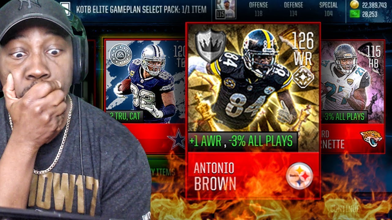 MAXED 126 OVR ANTONIO BROWN IN KING OF THE BOARD PACK OPENING! Madden Mobile 18 Gameplay Ep. 51