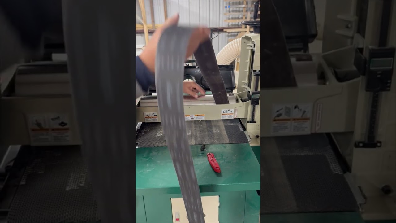 Cutting and installing sand paper on my Grizzly G0920 Drum sander.