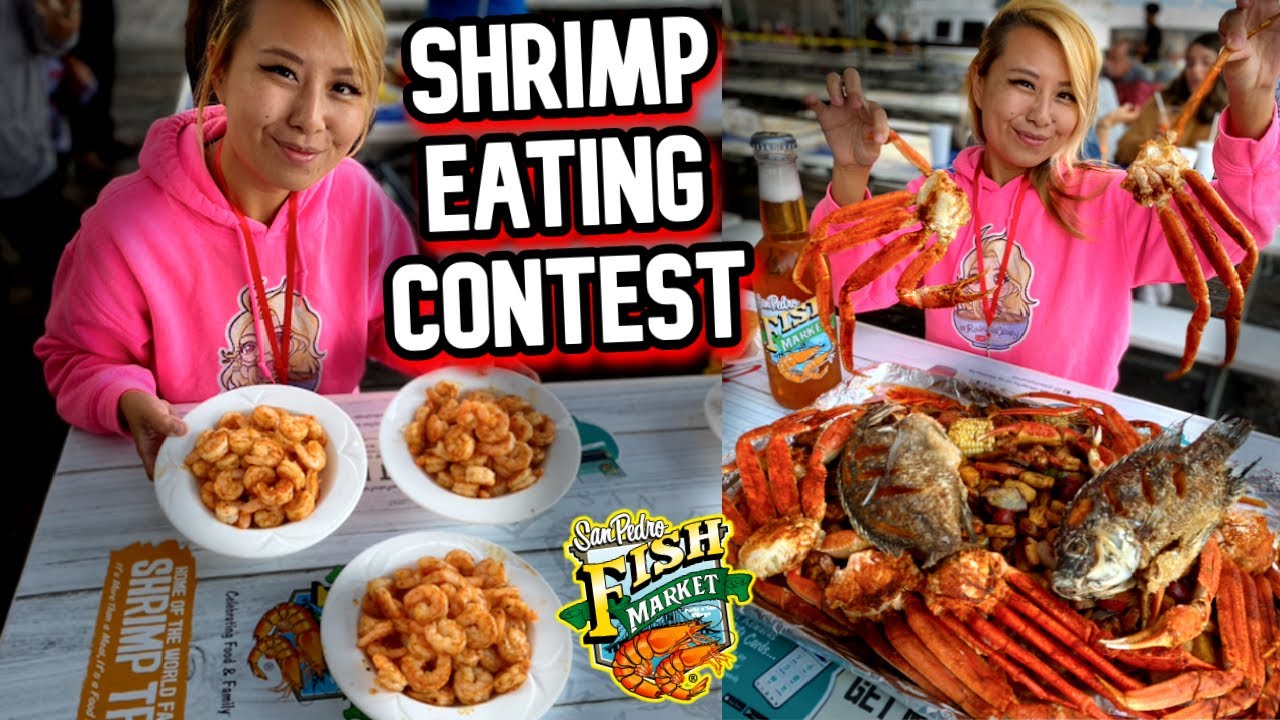 SHRIMP EATING CONTEST at SHRIMPFEST21!! San Pedro Fish Market in California!!! #RainaisCrazy