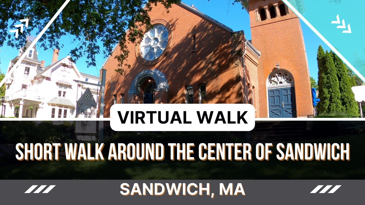 Hidden Gems of Cape Cod: Stroll Through Sandwich, New England Walking Tour Town Background Ambiance