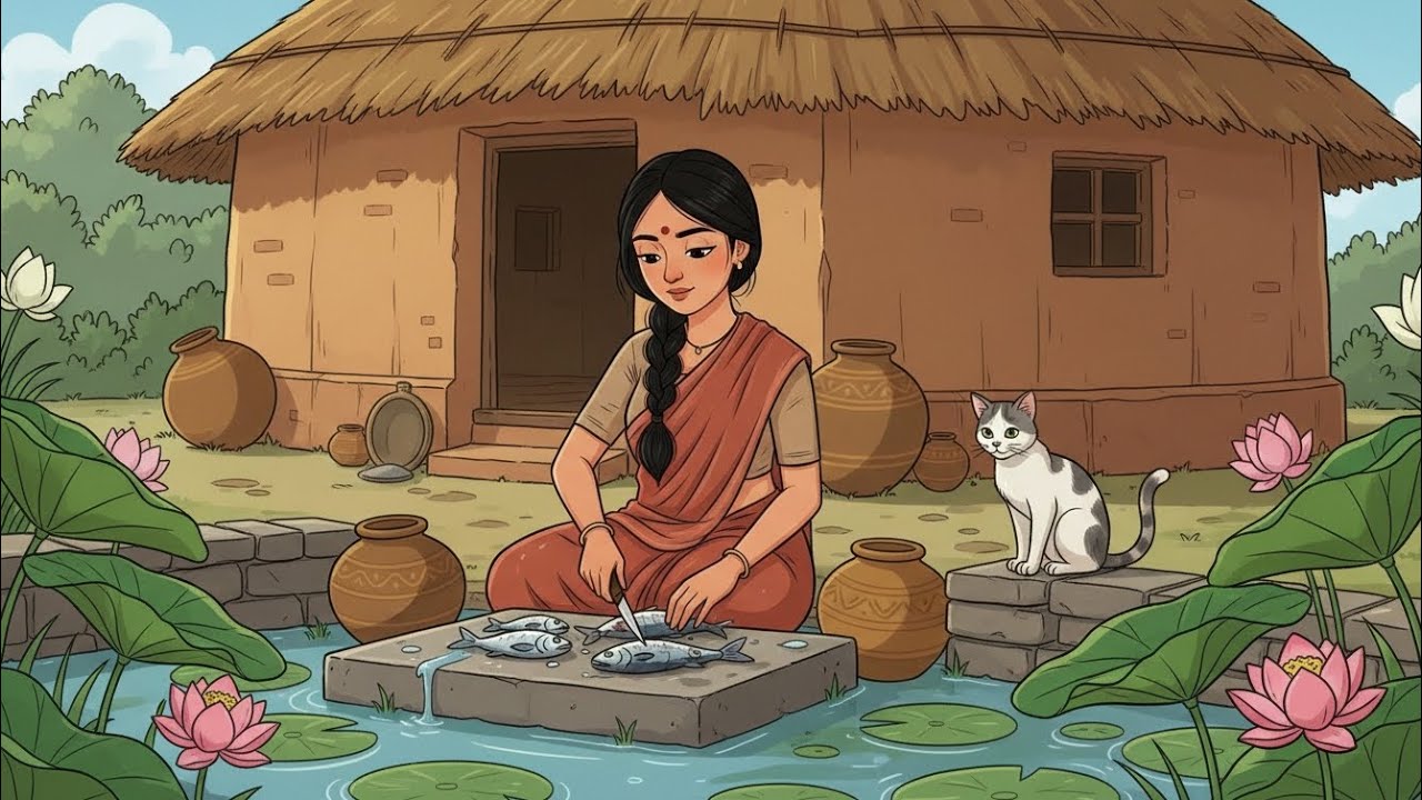 @ Studio Ghibli-style animation of daily routine of fisherman # cozy countryside fisherman 