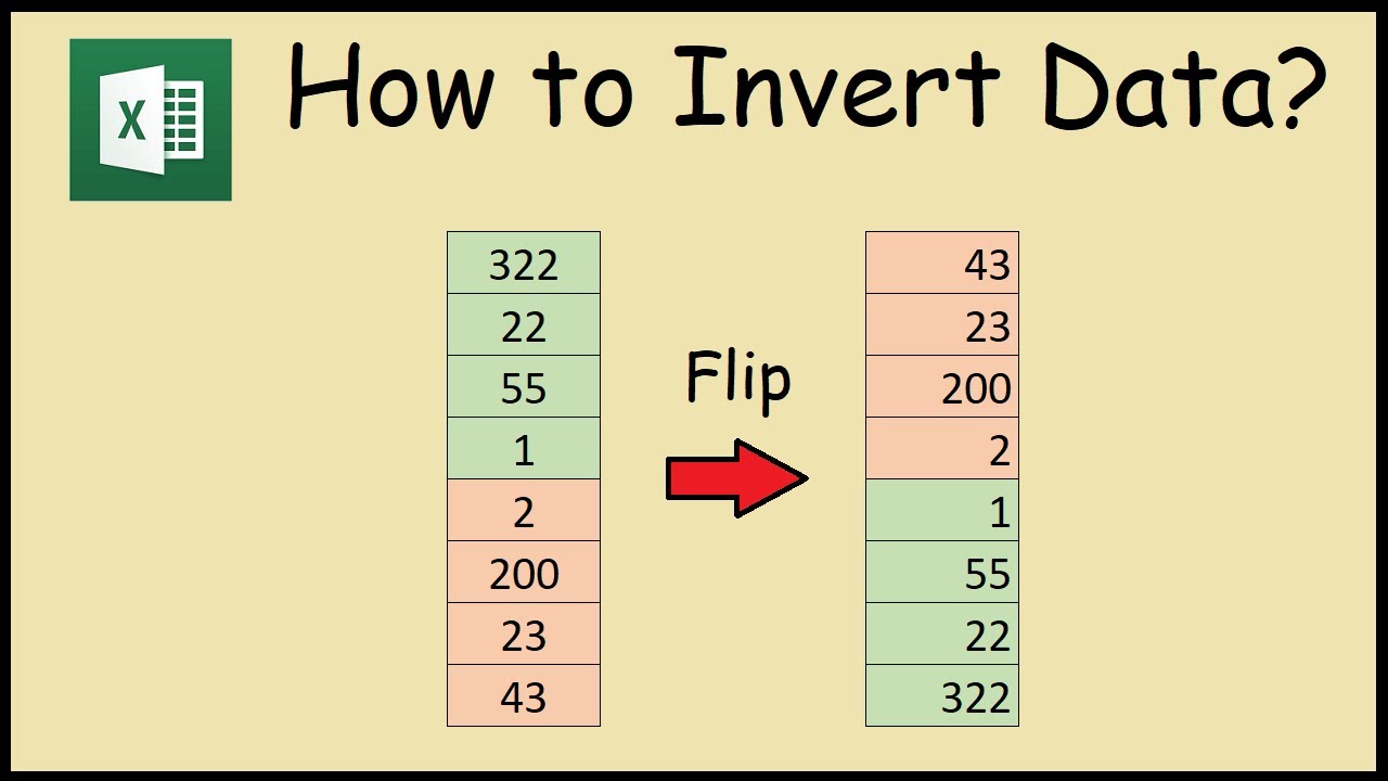 How to Invert Data in Excel