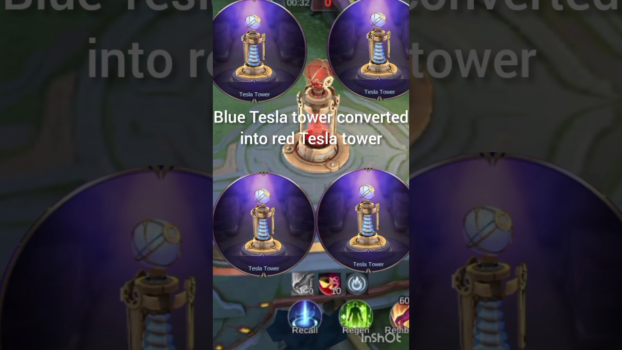 Blue Tesla  tower converted into rate Tesla tower #mlbb