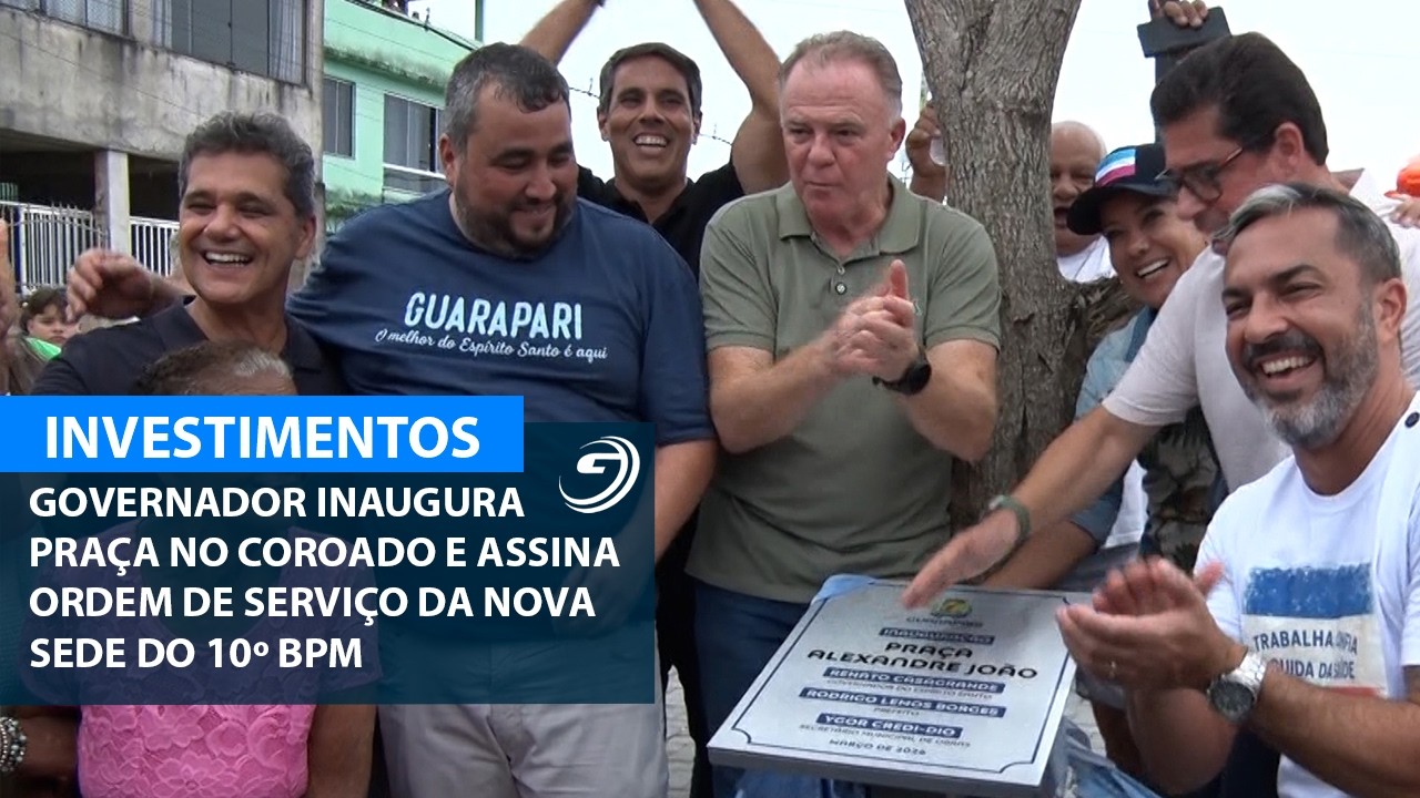 GOVERNADOR INAUGURA PRAÇA NO COROADO E ASSINA ORDEM DE SERVIÇO DA NOVA SEDE DO 10º BPM