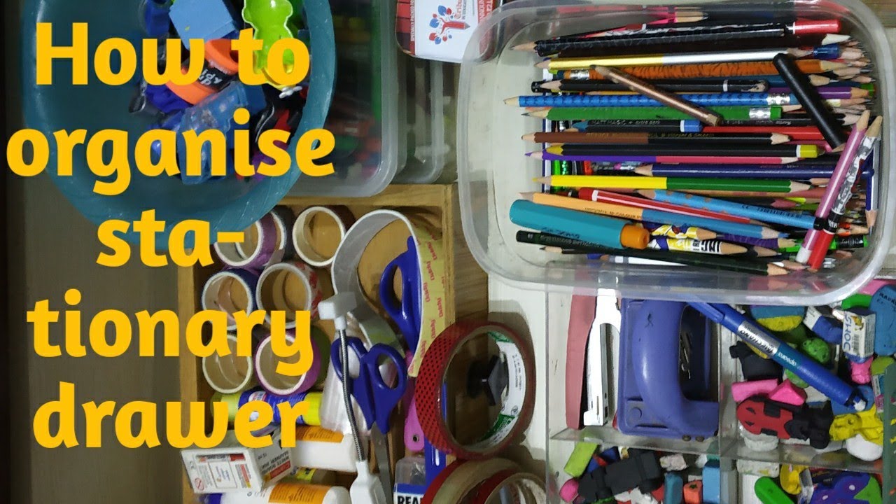 How to organise stationary drawer