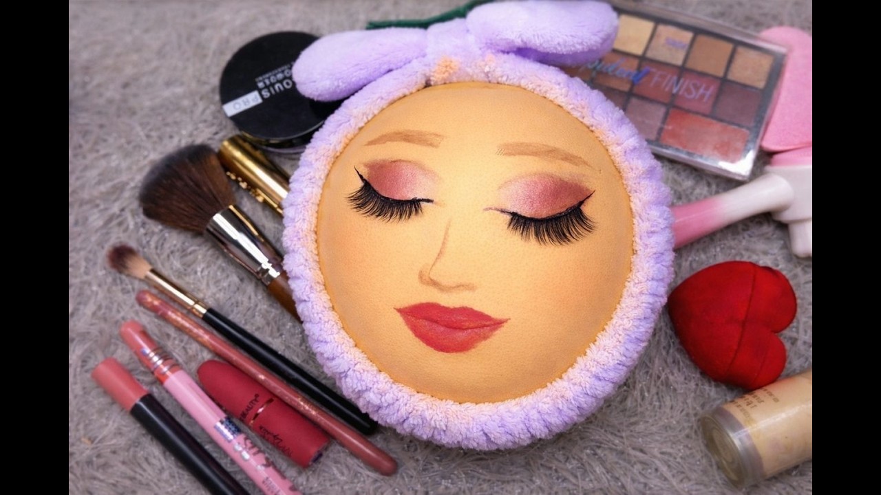 ASMR Fruity Makeup on Pomelo (Satisfying No Talking)