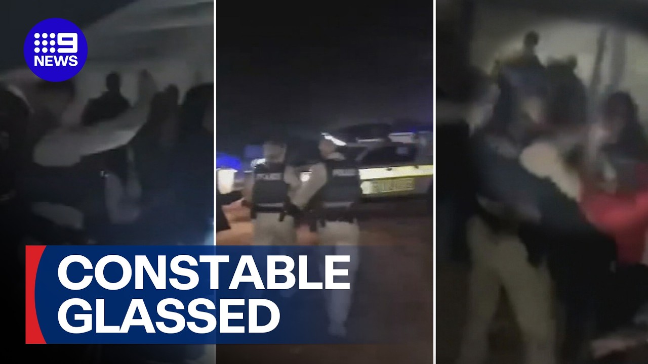 Sentence outrage after constable glassed | 9 News Australia