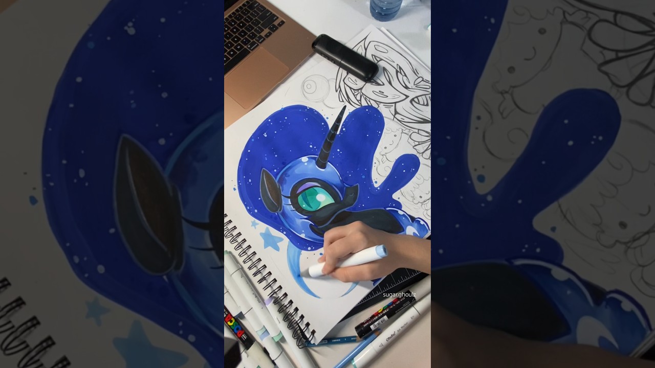 Drawing My Little Pony - Nightmare Moon 