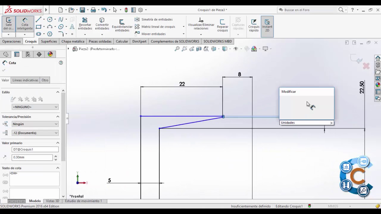 Curso SolidWorks Piezas y Ensamblaje Lección 3