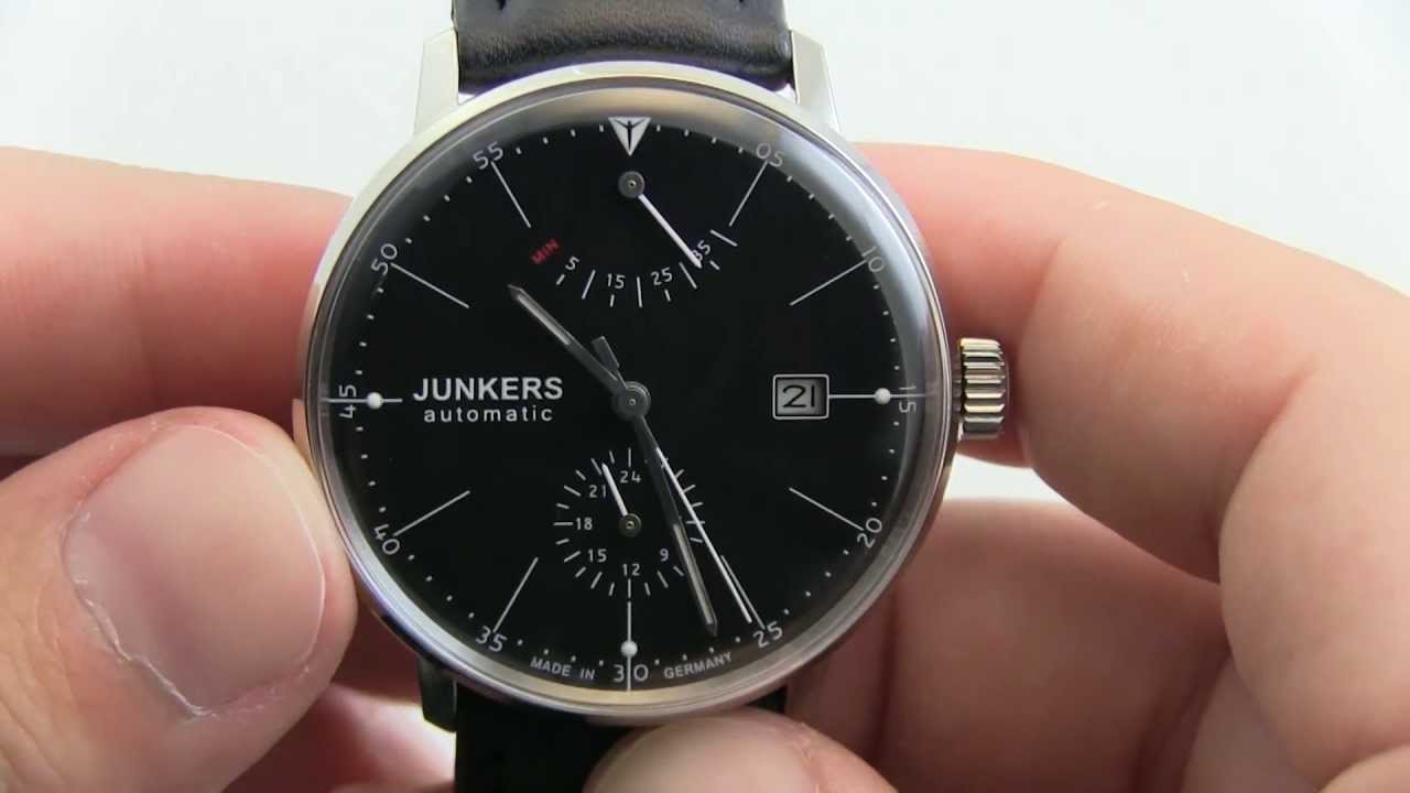 Junkers German Automatic Bauhaus Watch with Power Reserve 6060-2