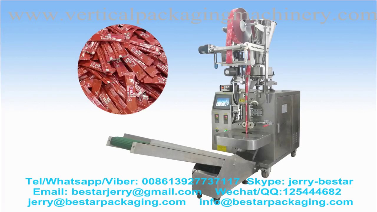 Bestar packaging, 5 10g tea powder, sugar powder, puer tea powder, packaging machine, back sealing t