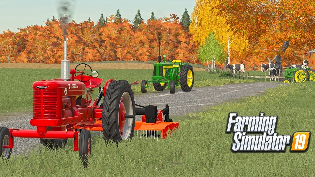 MOWING THE FARM YARD | 1ST TIME IN A YEAR | USING THE CLASSICS (ROLEPLAY) FARMING SIMULATOR 19