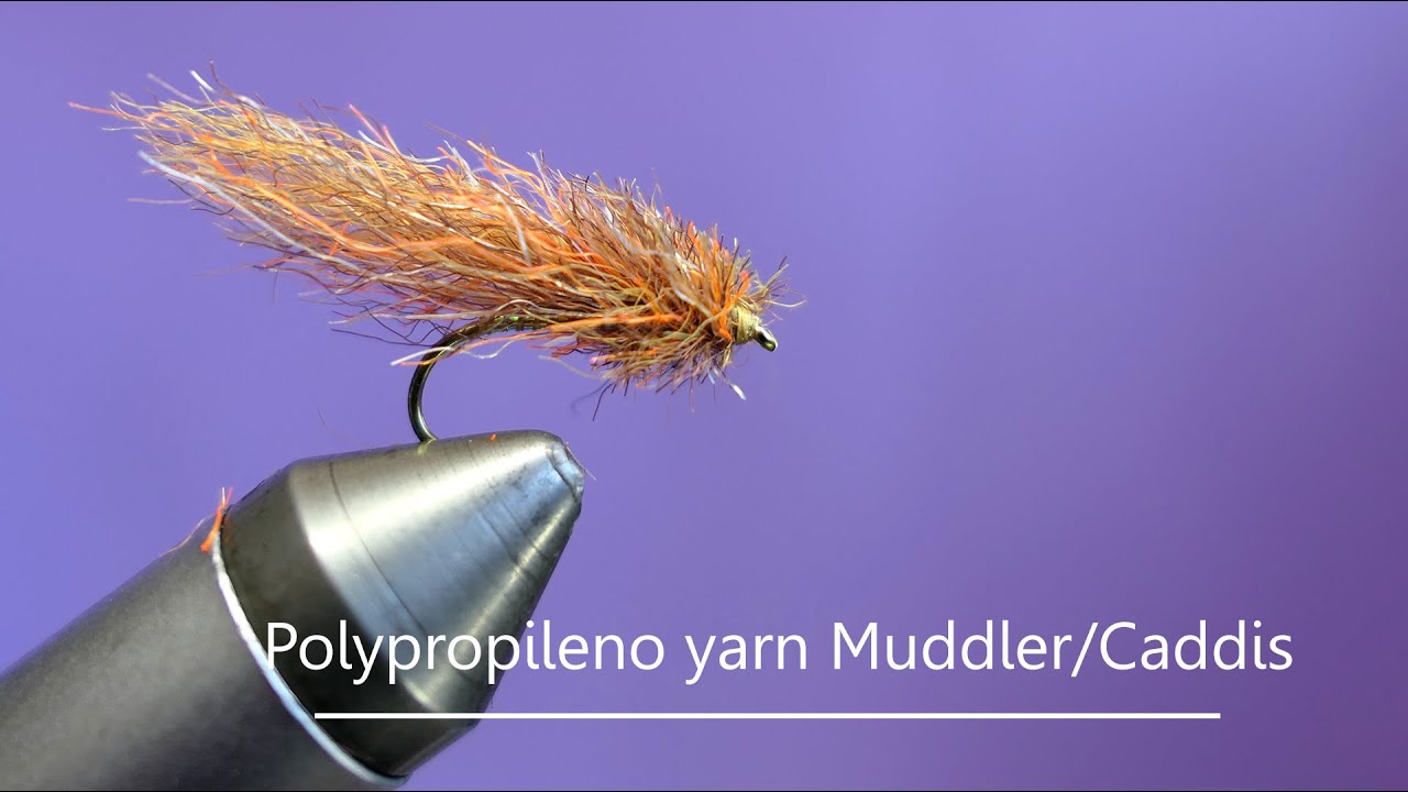 Montaje de un  muddler minnow/caddis (mosca atractora) de polypropylen yarn