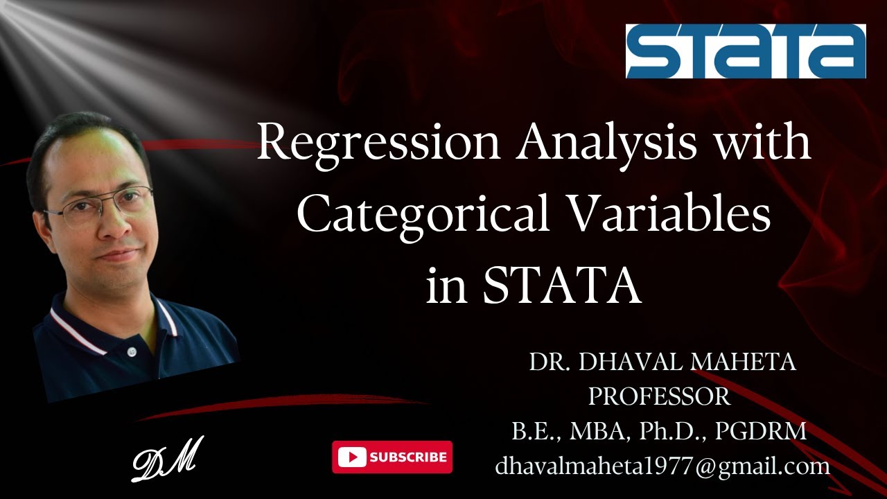 50. Regression Analysis with Categorical Variables in STATA || Dr. Dhaval Maheta