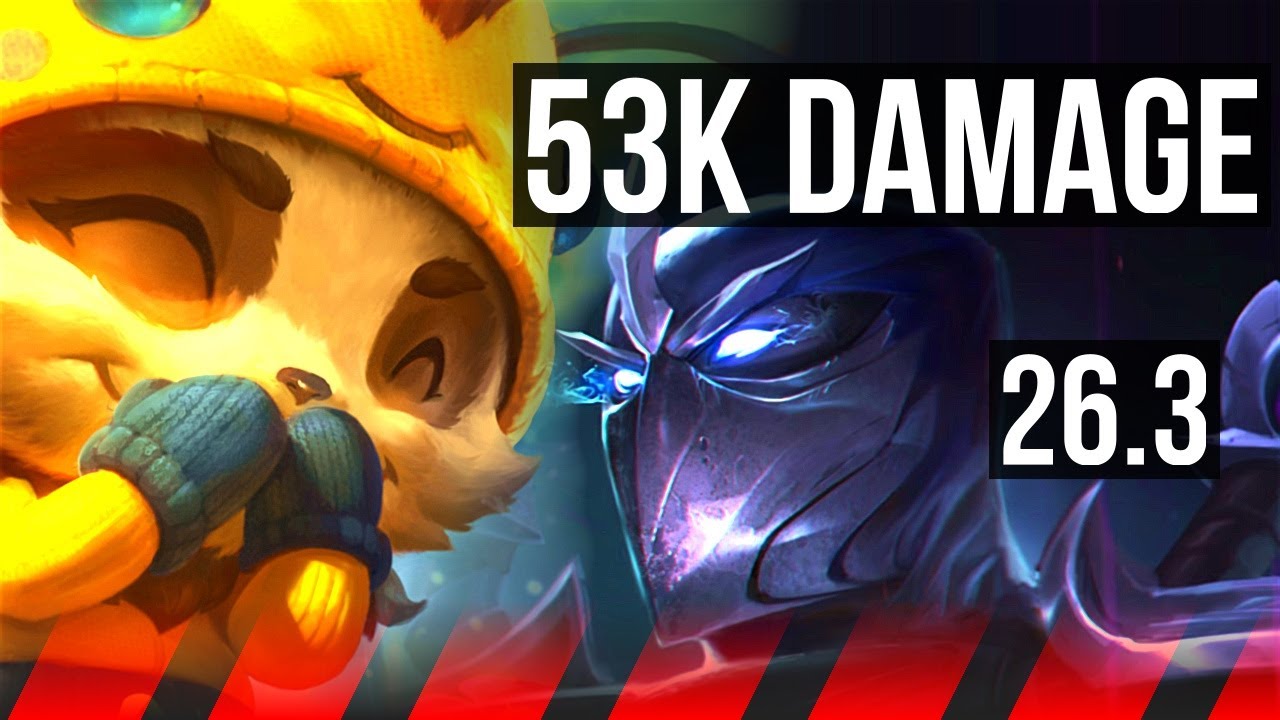 TEEMO vs SHEN (TOP) | Good KDA: 11/1/11, 53K damage | EUW Master | 26.3