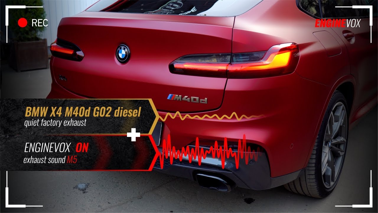 Electronic active sound exhaust system BMW X4 M40d G02 diesel #ENGINEVOX