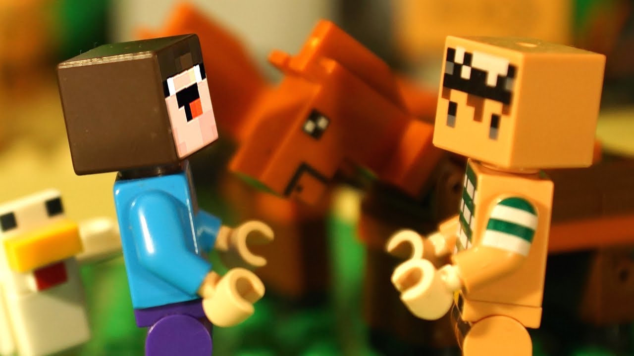 Лего ПРО и Лего НУБик - LEGO Minecraft Анимация - Алмазная БРОНЯ