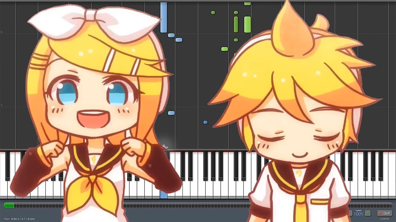 Electric Angel [えれくとりっく・えんじぇぅ] - Kagamine Rin & Len (Piano Synthesia)