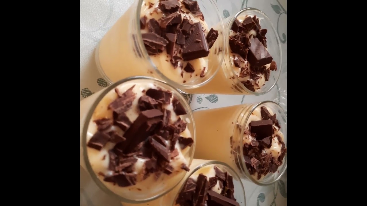 Quick Vanilla Trifle with Chocolate for kids | Vanille #Vla met Chocolade | The Golden Balance