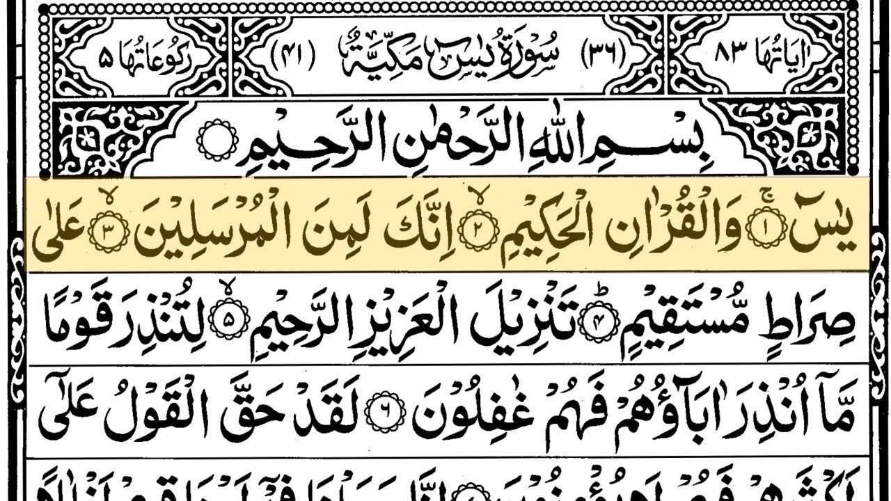 Surah Yasin (Yaseen) Full With Arabic Text | Sheikh Abdul Rahman Al Sudais | Ep - 001 #surahyaseen