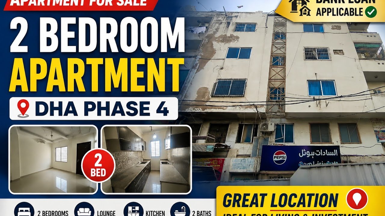 DHA Phase 4 Karachi | 2 Bed Apartment Available For Sale