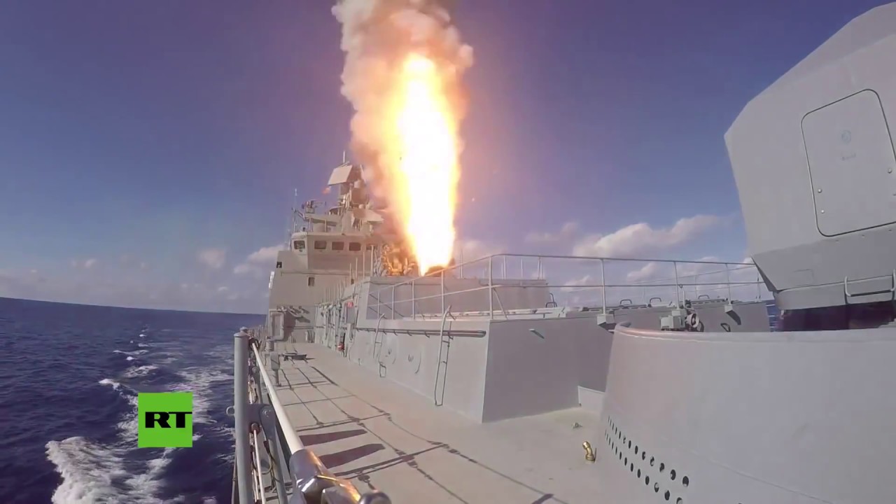 LANZAMIENTO DE MISILES DE CRUCERO Kalibr DESDE FRAGATA Admiral Grigor&oacute;vich