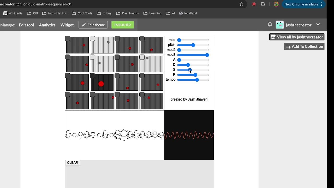 A free online music loop generator for beatmakers on Itch.io