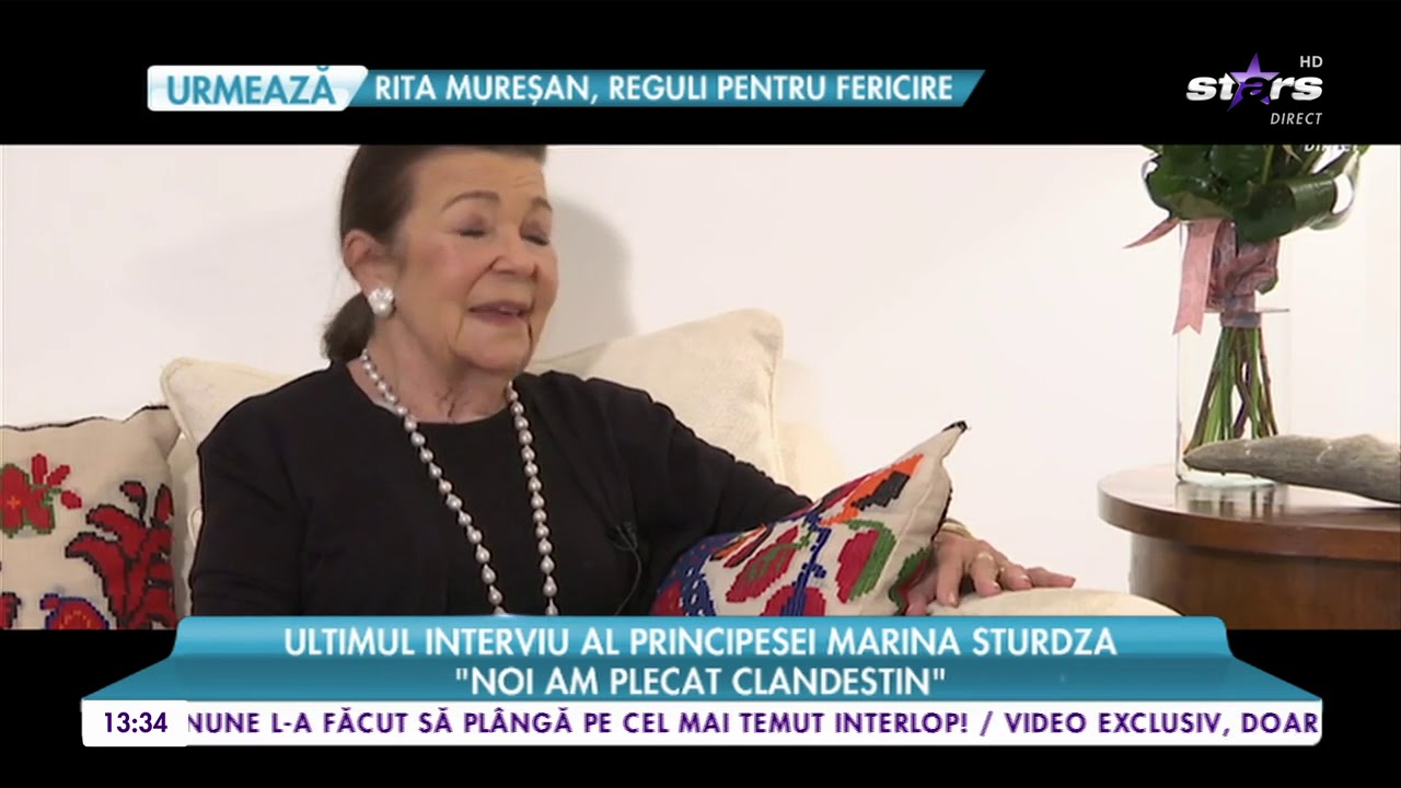 Ultimul interviu al prinţesei Marina Sturdza: 