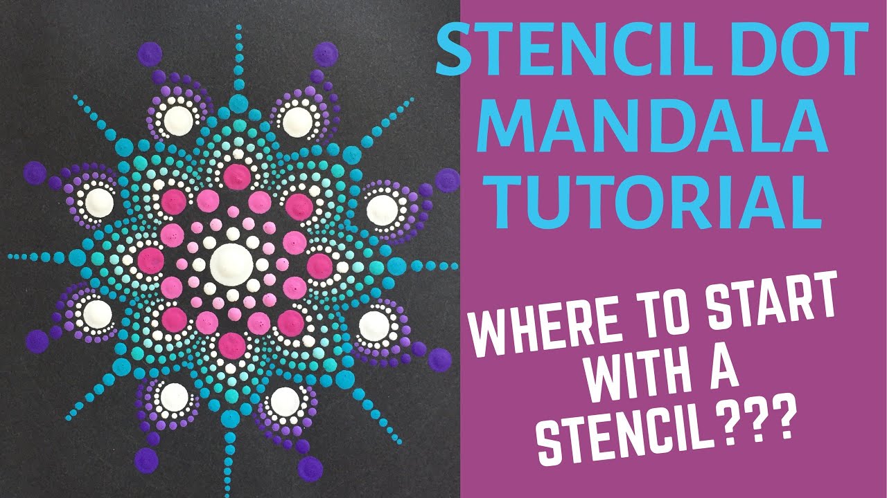 How to dot a dot mandala from a stencil