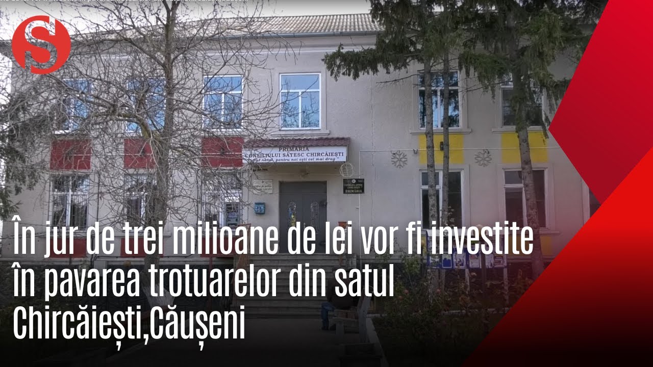 În jur de trei milioane de lei vor fi investite în pavarea trotuarelor din satul Chircăiești,Căușeni
