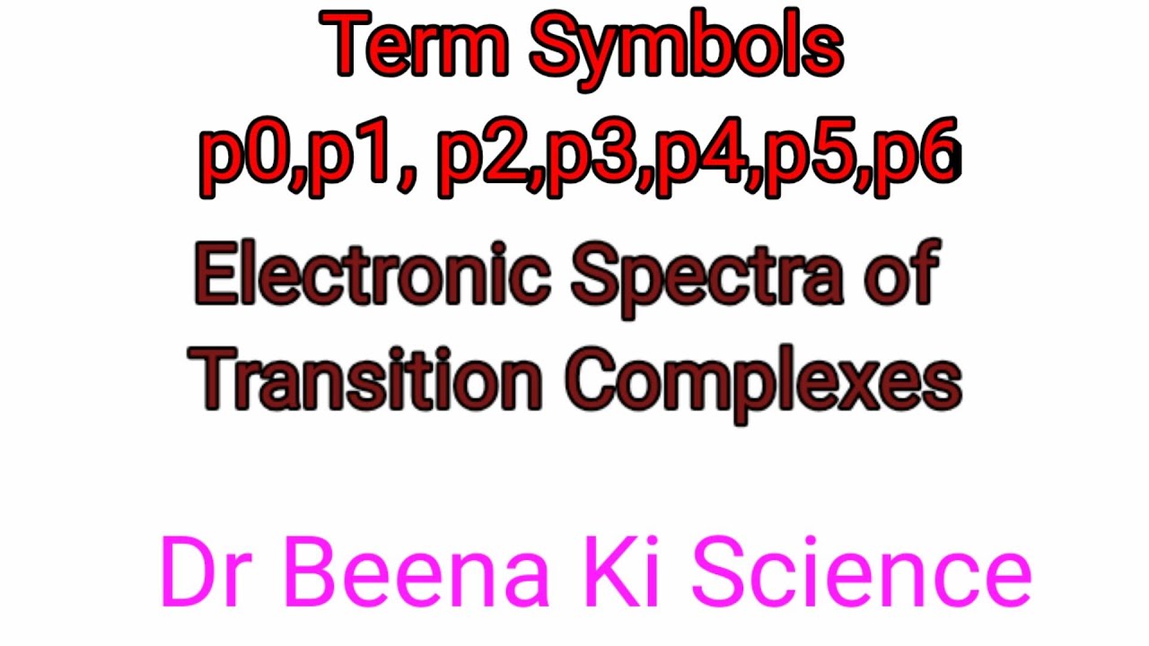 Term Symbols p0, p1, p2, p3,p4, p5, p6#drbeenakiscience