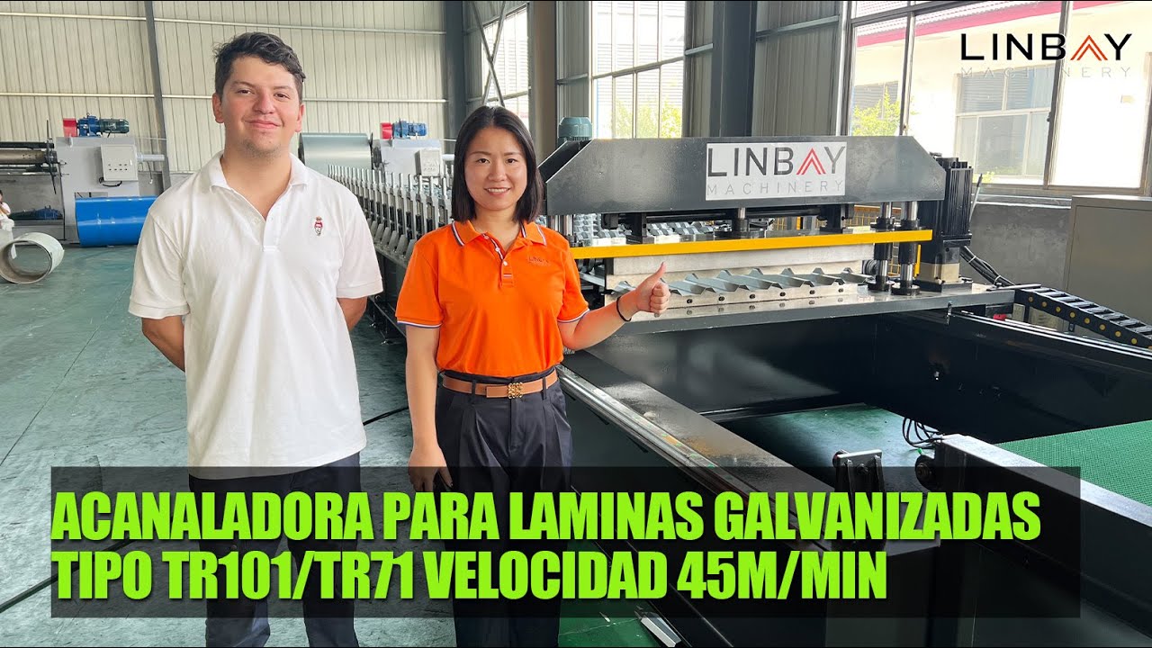 【Trapezoidal】LINBAY-ACANALADORA para laminas galvanizadas tipo TR101TR71 velocidad 45m per min