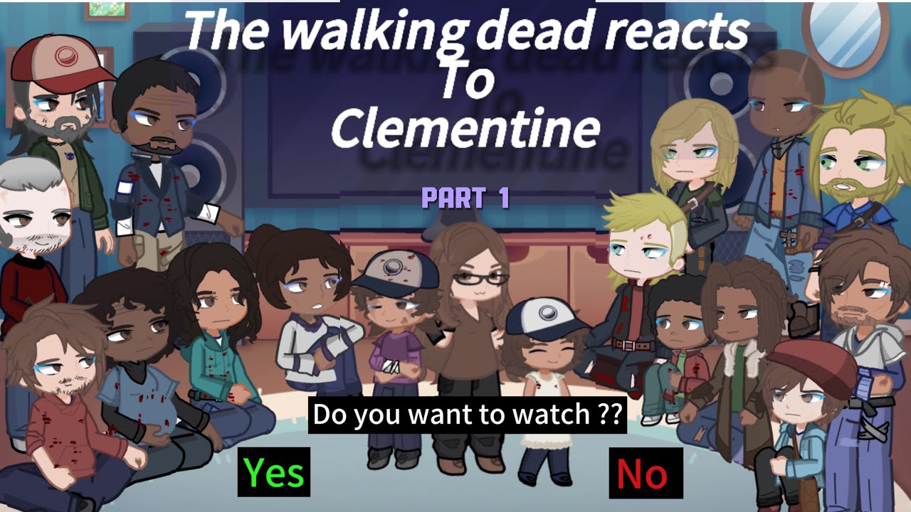 The walking dead game reacts to each other (part 1) put the video at  0,75x or 0,5x
